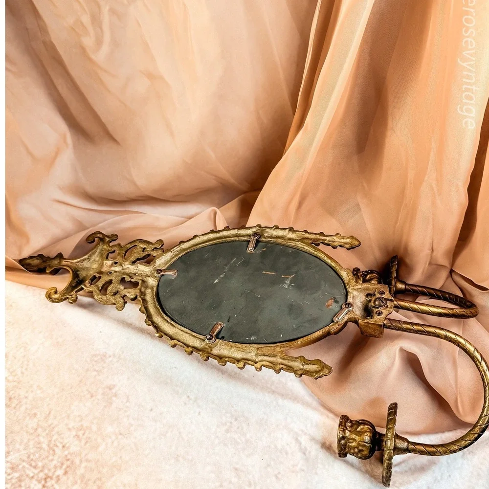 Brass Mirrored Wall Sconce